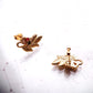 Ear Studs Golden Flower & Leaf