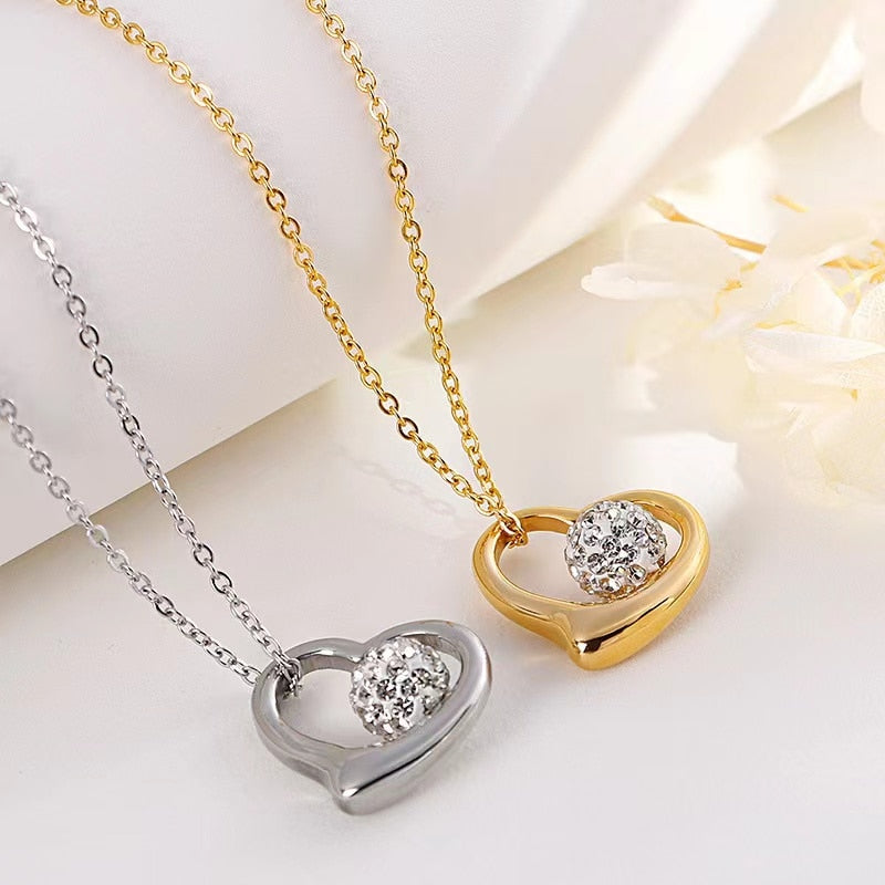 Romantic Heart Set of Necklace & Earrings