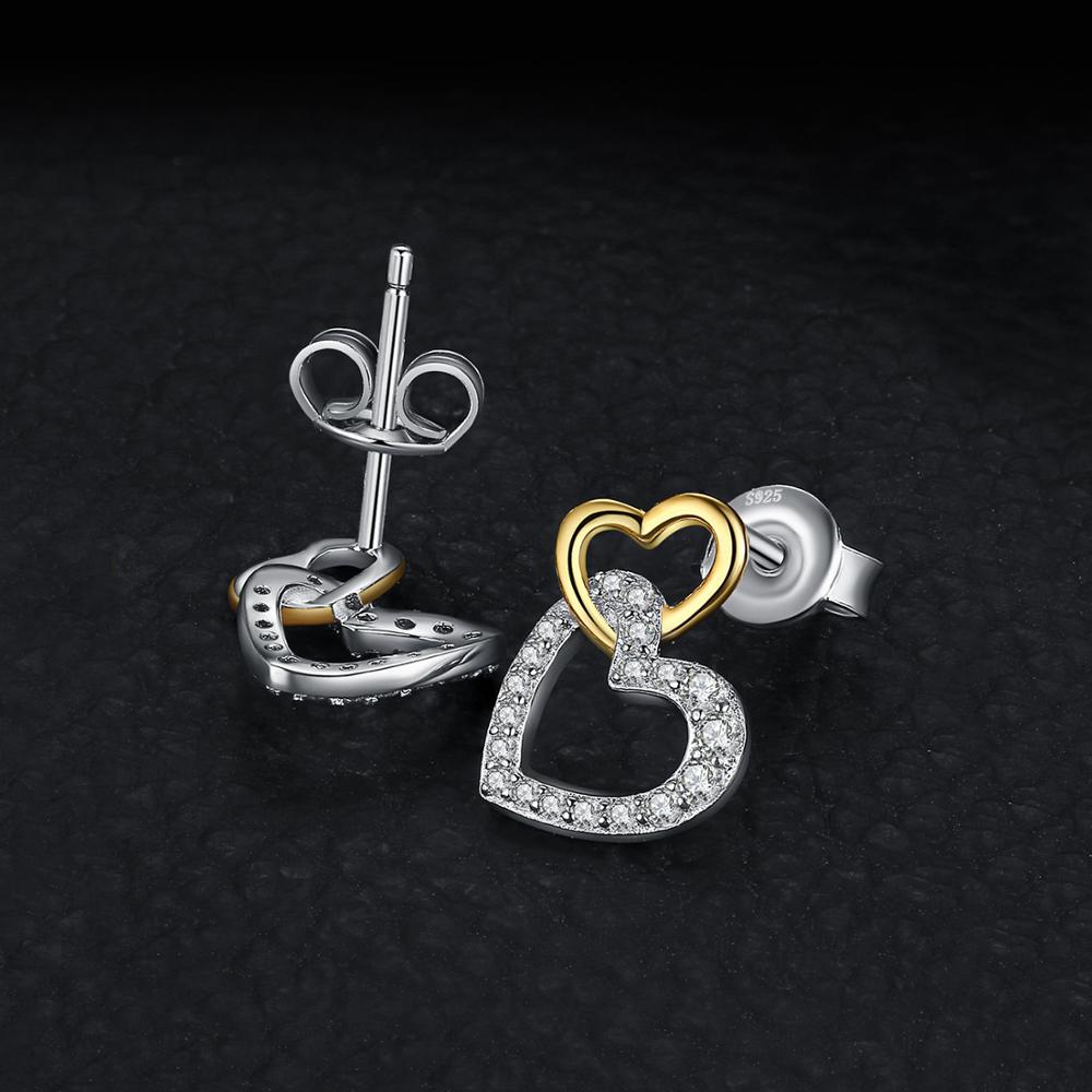 Love Hearts Knot Stud Earrings