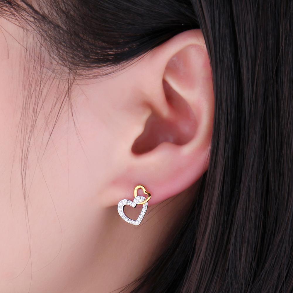 Love Hearts Knot Stud Earrings