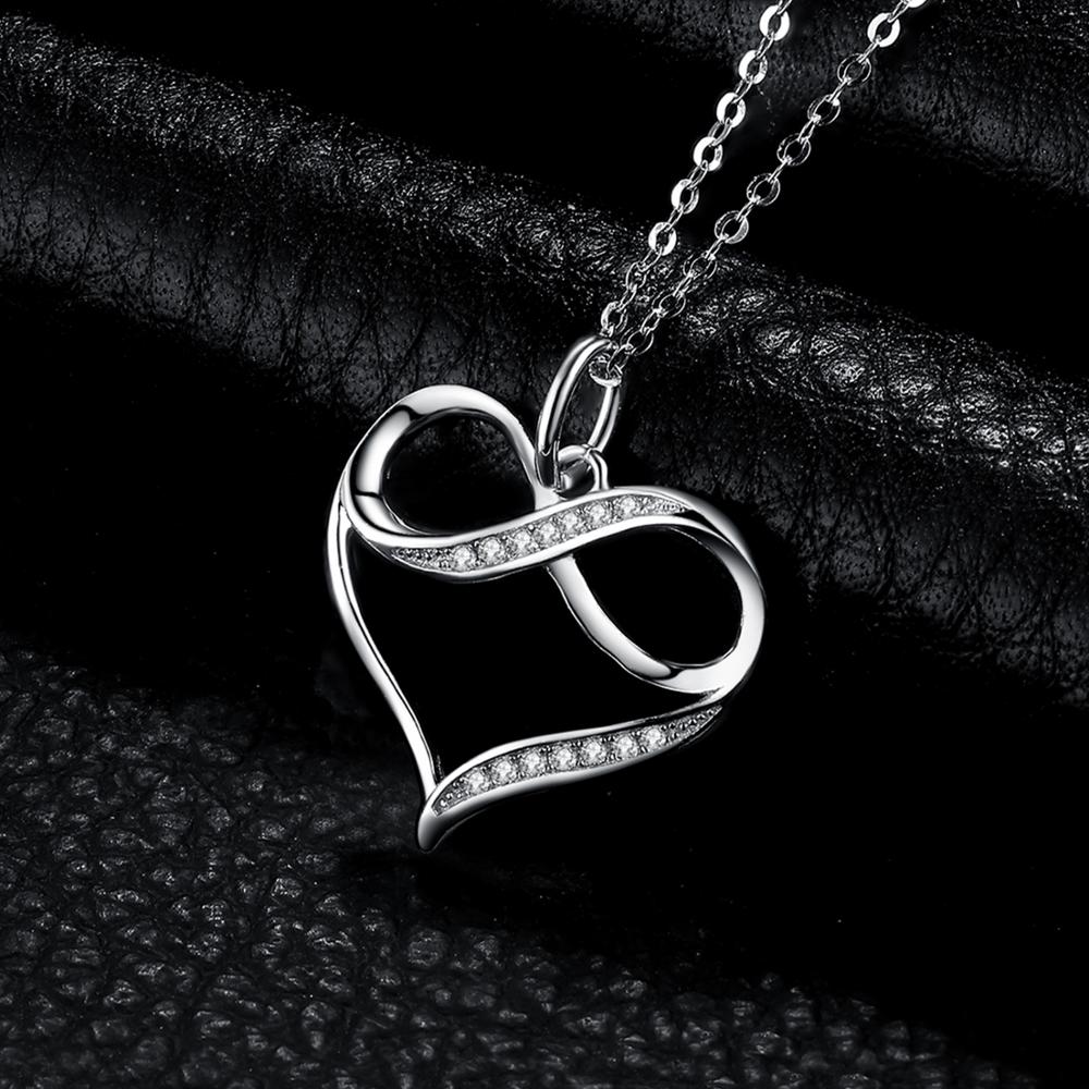 Love you for Infinity Heart Pendant Necklace