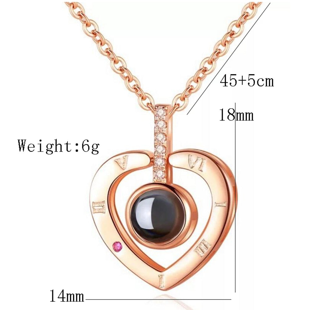 Love Necklace With "I Love You" in 100 Languages