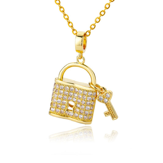 Lock & Key Pendants Necklaces