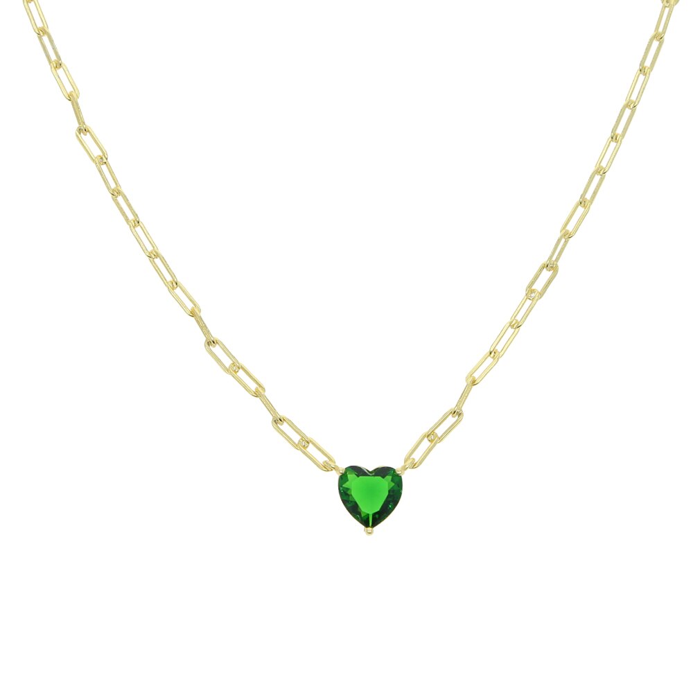 Heart Shaped Cubic Zirconia Chocker Necklace