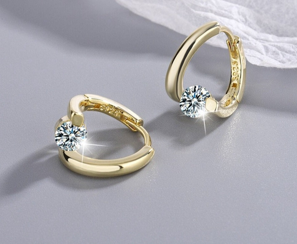 Stud Earrings with Cubic Zircon