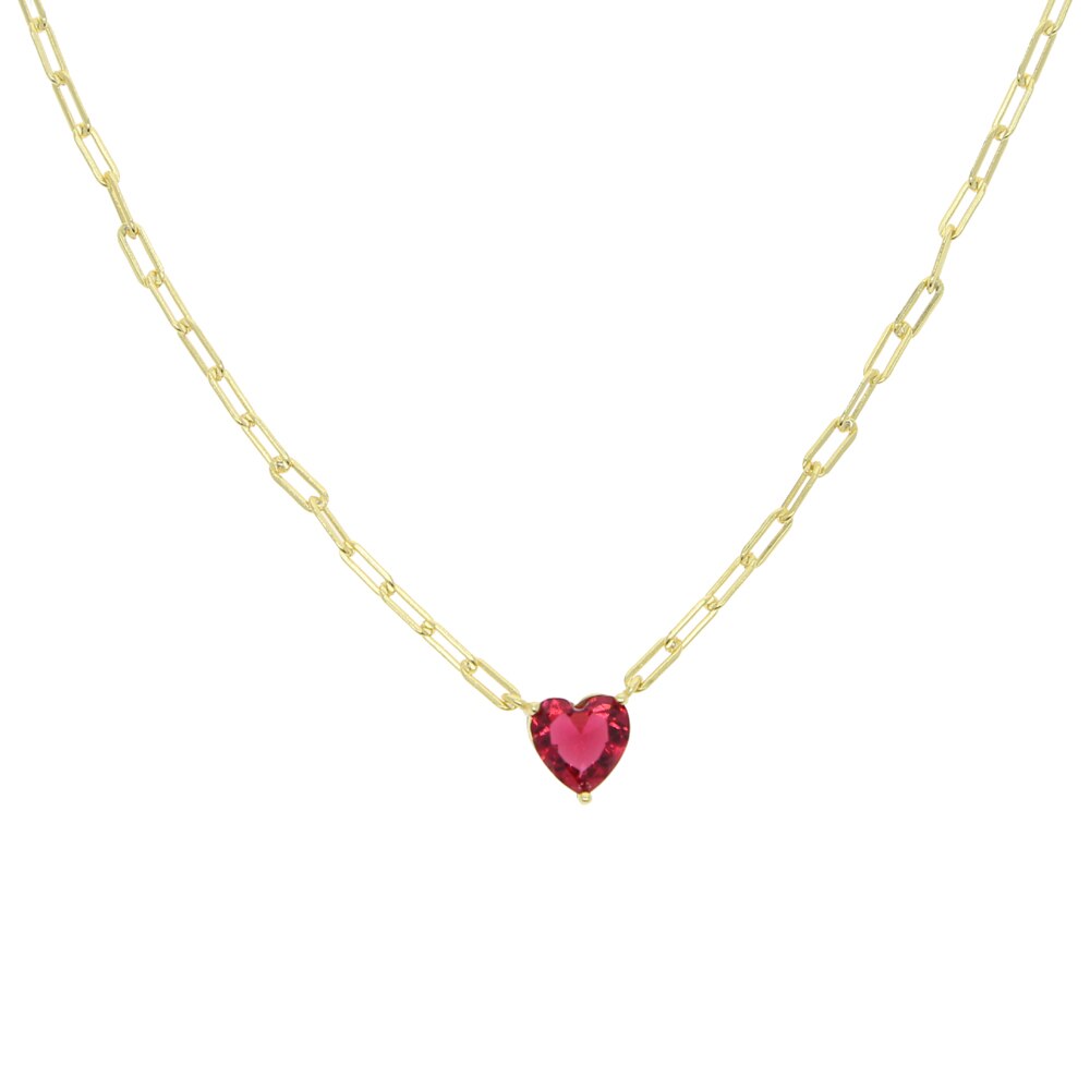 Heart Shaped Cubic Zirconia Chocker Necklace