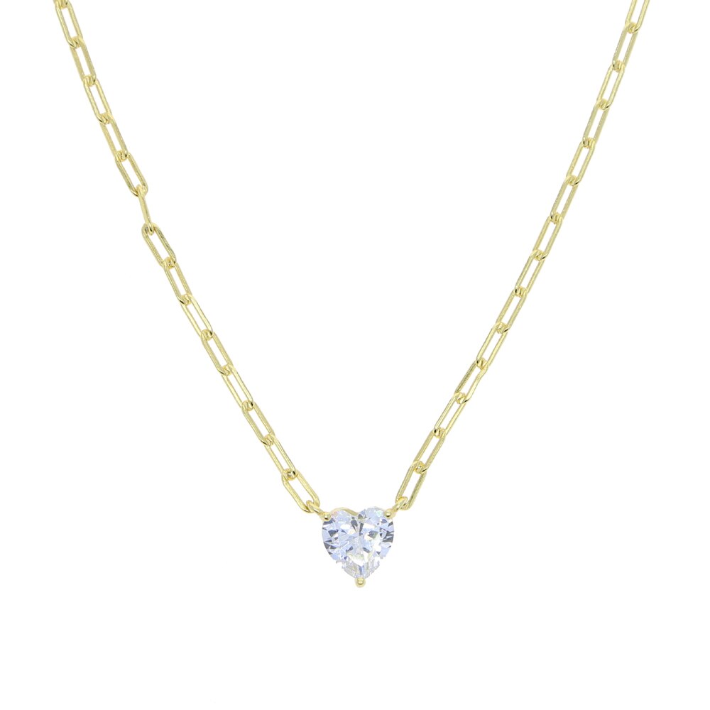 Heart Shaped Cubic Zirconia Chocker Necklace