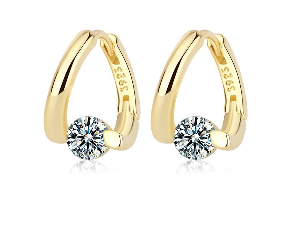 Stud Earrings with Cubic Zircon